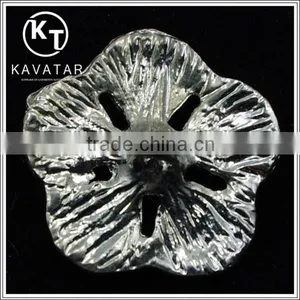 Good Quality NK001 Metal Flower Lead Free Metal Shank Rhinestone Buttons thumbnail-2