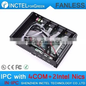 Embeded Fanless Desktop Computers Intel Celeron C1037U 1.8G Auto Boot USB3.0 Dual Gigabit Lan 4 COM 4G RAM 64G SSD 640G HDD thumbnail-4