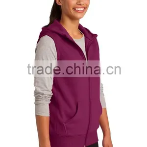 Women Sports Jacket Vest With Hood thumbnail-2