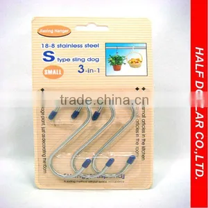 3pcs Stainless Steel "S" Hangers, 3 in 1 Hangers For One Dollar Item thumbnail-1