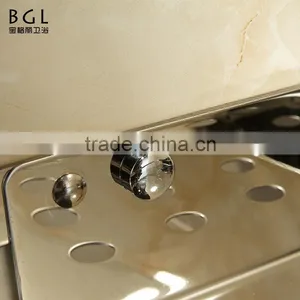 Simple-style Bathroom Accessories Stainless Steel 304 Chrome Plating Corner Basket for Bathroom Storage thumbnail-4