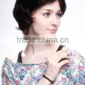 Short Wigs Non Remy Hair, Old Ladies Short Fake Curly Hair Wigs thumbnail-1