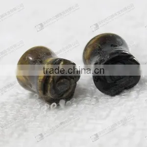 Body Piercing Jewelry Tiger Eye Stone Ear Plugs thumbnail-4