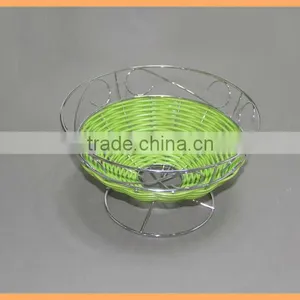 Plastic Weave Cheap Green Weave Fruit Basket thumbnail-1