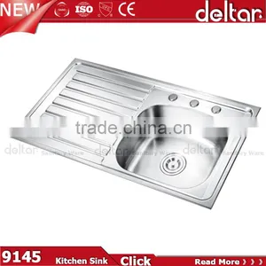 Guangdong Kitchen Bowl Single Kichen Sink Factory 304 Oval Shape Stainless Steel Kitchen Sink thumbnail-3
