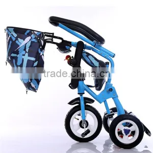 China Tricycle Wholesaler Air Wheels Child Metal Tricycle With Canopy thumbnail-4