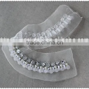 Latest Design Crystal Rhinestone Beaded Collars, Handmade Elegant Rehinestone Beaded Necklace thumbnail-4