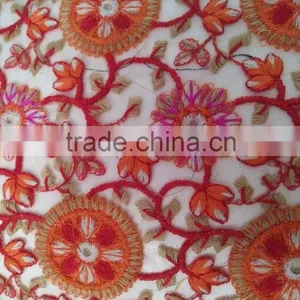 Beautiful Embroidery Garment Fabric of Multi Color thumbnail-1