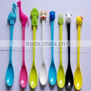 LFGB Healthy Silicone Newborn Baby Feeder Spoon Handle Baby Spoon thumbnail-6