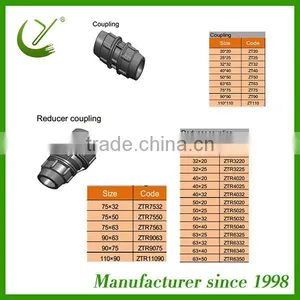 pe pp Compression Fittings Reducing Tee Irrigation Pipe Fittings thumbnail-1