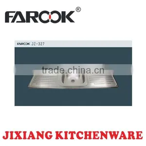 Single Bowl Double Tray Stainless Steel Kitchen Sink 120x50 thumbnail-1