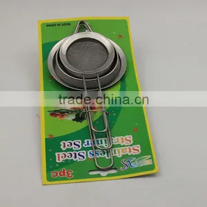 Food Strainer Set Fine Stainless Steel Fine Mesh Strainers, Colanders thumbnail-5