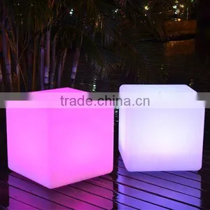 40cm Outdoor and Indoor Color Changing LED Cube Chair thumbnail-1