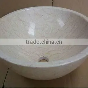 Polished Beige Marble Glass Wash Basin Price thumbnail-1
