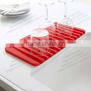 Logo Printed Kitchen Mat Food Grade Dish Drying Mat Good Quality Silicon Mat thumbnail-3