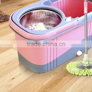 Spin Mop & Bucket System, Deluxe 360 Degree Spin Self-wringing Mop and Spin Dry Bucket With 2 Mop Heads - No Foot Pedal Needed thumbnail-4