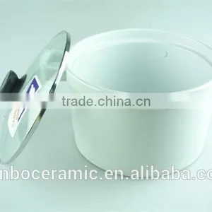 Friendly Round Porcelain Tureen, White Ceramic Soup Tureen With Lid,double Ear Tureens thumbnail-3