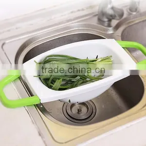 Wholesale Stock Kitchen Vegetable&Fruit Plastic Drain Basket Draining Rack thumbnail-2