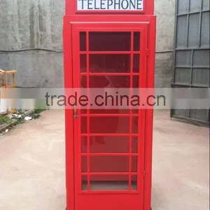 London Ornamental Antique Steel Telephone Booth thumbnail-1