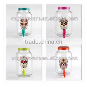 Holiday Decorative Halloween Glass Item/juice Use Glass Dispenser and 16oz Mason Jar thumbnail-4