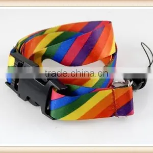 Rainbow Stripes Lanyards, ID Card Holder, Neck Strap Lanyard, Phone Neck Strap thumbnail-1