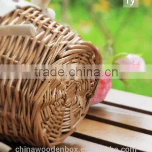 2015 Countryside Wicker Basket With Fabric Refined thumbnail-3