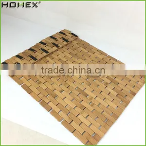 Folding Bamboo Non Slip Shower Mat Homex-BSCI thumbnail-1
