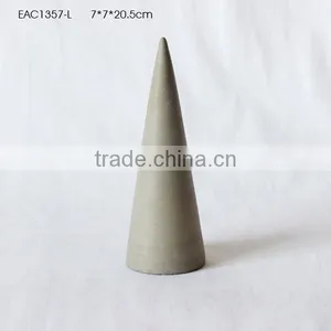 Eco-friendly Modern Simple Cone Concrete Ornament for Living Room / Garden thumbnail-1