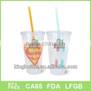 Double Wall AS Plastic Bling Tumbler thumbnail-1