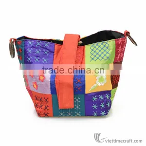 HAND EMBROIDERY PURSE 100% MADE FROM NATURAL SILK, ELEGANT COLOR AND DESIGN thumbnail-2