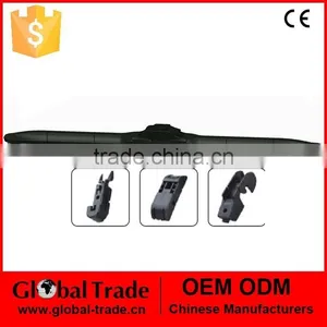 New Hybrid Frameless Wiper Blade With Natural Rubber Double Stainless Steel Backing, For All Cars 3 Changeable Adaptors.P0011 thumbnail-1