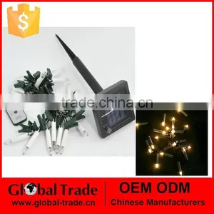 20-LED Remote Control Solar Powered LED String Fairy Candle Light Outdoor Christmas String Light Garden Lamp G0051 thumbnail-1