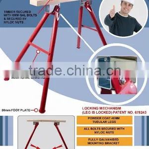 F27 Hardwood Top Folding Metal Leg Safety Saw Horse thumbnail-1
