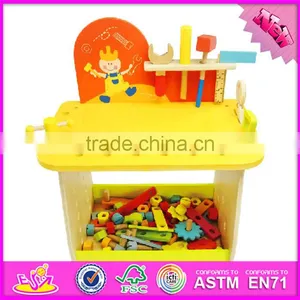 2016 New Design Cartoon Children Wooden Diy Workbench W03D077 thumbnail-2