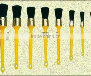 Black Bristle Plastic Handle Round Paint Head Brush thumbnail-1