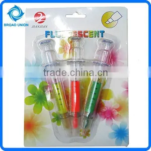 Hot Sale Shape of Syringe Highlighter Marker Pen thumbnail-1
