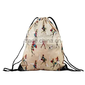 Hot Sales New Recycle Nylon Drawstring Bags With Reflective Corners thumbnail-2