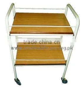 Utility Trolley Epoxy Coated With Wooden Shelves thumbnail-1