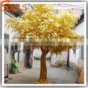 New Design Artifical Wishing Tree Plastic Tree Fake Artificial Golden Artificial Trees for Sale thumbnail-5