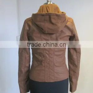 2016 Fashion Men Leather PU Genuine Cheap Faux Men Leather Jacket With High Quality For Men Leather Coat thumbnail-2