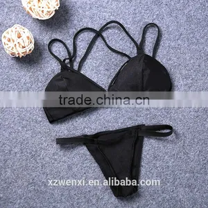 2017 New Design Sexy Bra and Panty New Design Hot Sale Open Sexy Girl Full Photo Women Swimwear thumbnail-2