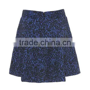 Hot Sale Mini Blue Sexy Jacquard Skirt Casual Short Skirt for Ladies thumbnail-2