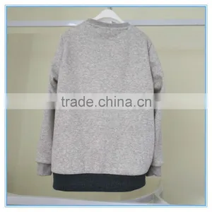 New Design Polyester/Cotton Kids Hoodies Without Hood Thick Fleece Pullover Hoodie Sweatshirt thumbnail-2