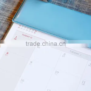 PU Back Calendar Multi-fuctions Dest Calendar/diary Notebook Customizable Logo thumbnail-3