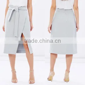 Latest Designs Ladies Slitted Front Short Skirt thumbnail-1