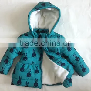 Polar Fleece Allover Printing Baby Girl Clothes With Hooded 2016 thumbnail-4