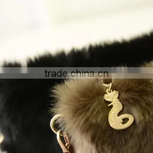 Fashion Warm Winter Handbags, Faux Fur Women Bag Purse With Chain, Fake Fur Ladies Shopping Bag thumbnail-4