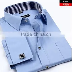 100%Cotton High Quality Men Wedding Dress Business Slim Fit Shirts For Men Long Sleeve thumbnail-2