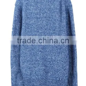 Hot 2017 Fashionable Best Price Long Sleeve Blue Sweater Men for Wholesale thumbnail-4