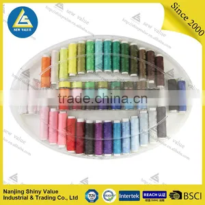 64 Pcs 100% Spun Polyester Sewing Thread in Plastic Case thumbnail-1